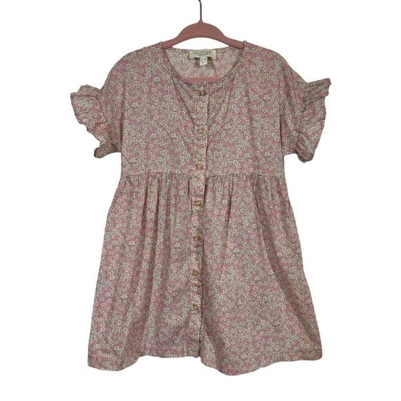 Olivier London Amber Ruffle Button Front Liberty of London Ditsy Floral Dress - Picture 1 of 5